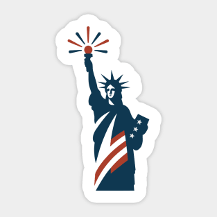 Statue of Liberty patriotic USA flag design Sticker